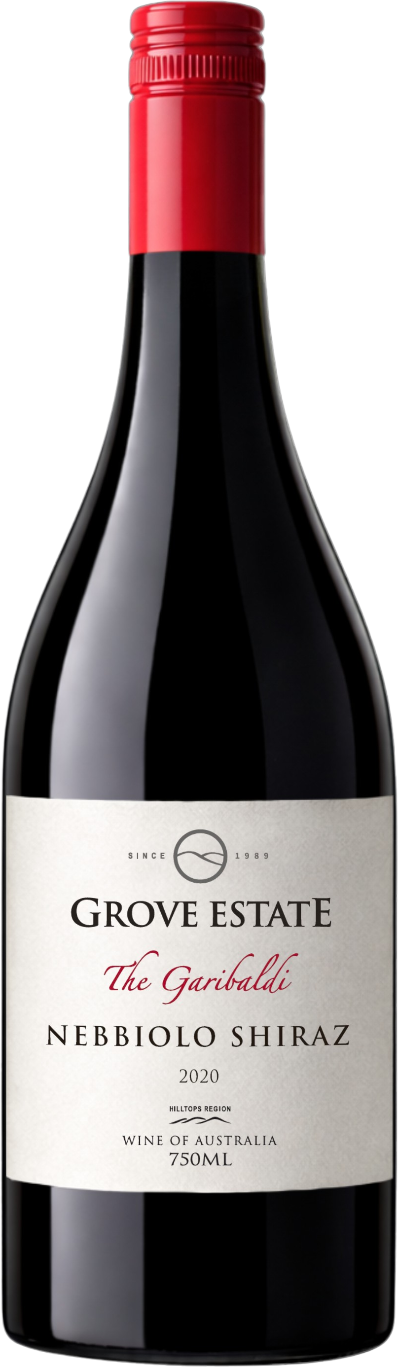 Grove Estate Wines The Garibaldi Nebbiolo Shiraz 2020 Hilltops bottle